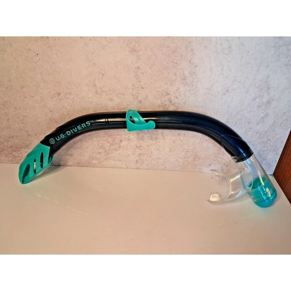 US Divers Playa Silicone Snorkel Turquoise Black Swimming Beach Vacation